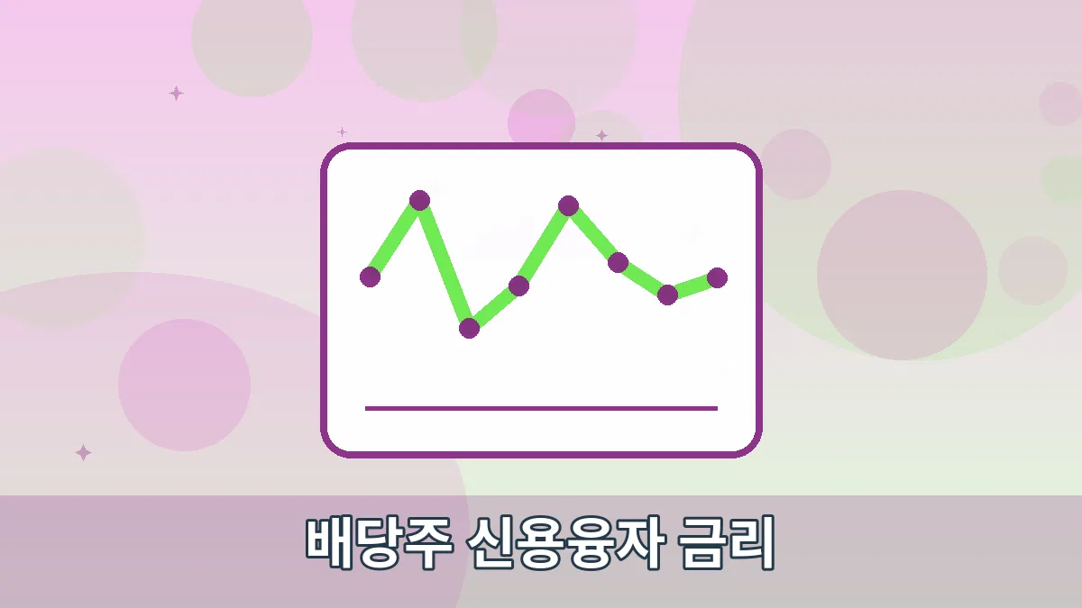 배당주 신용융자 금리 안내 이미지