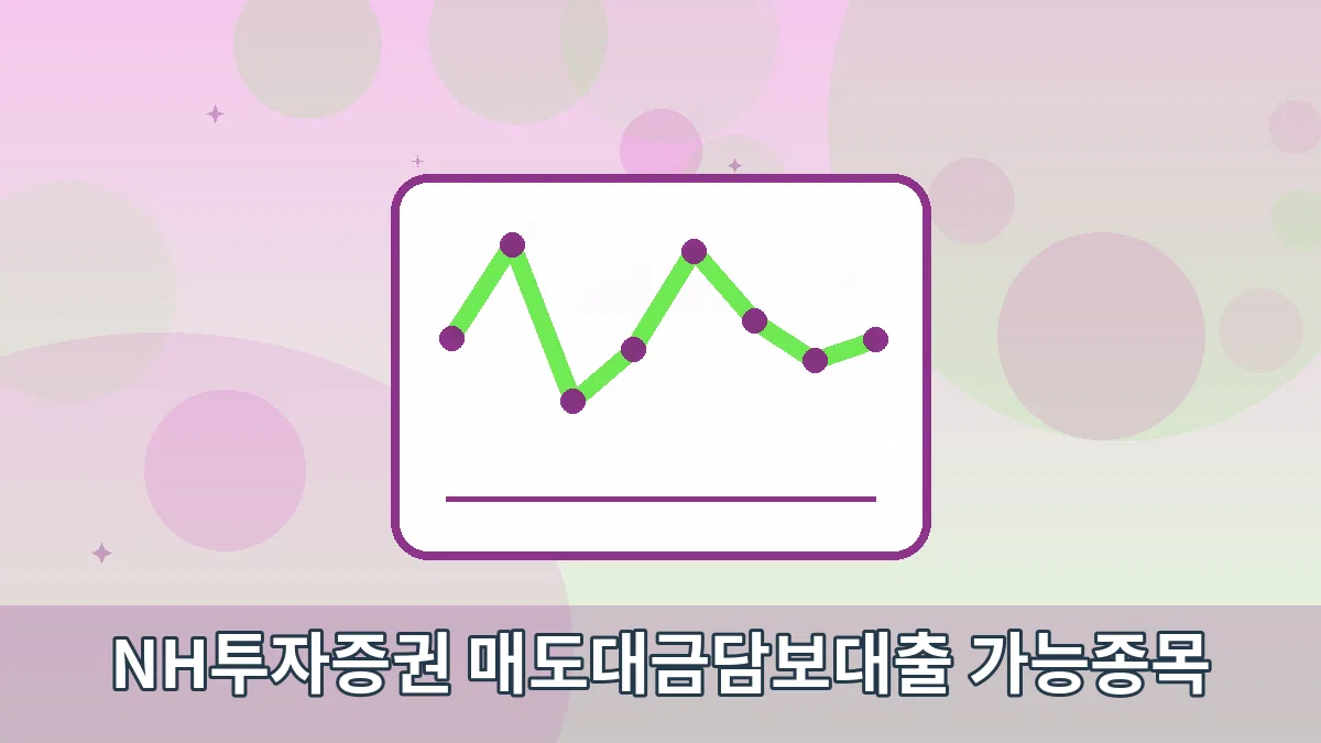 NH투자증권 매도대금담보대출 가능종목 안내 이미지 4