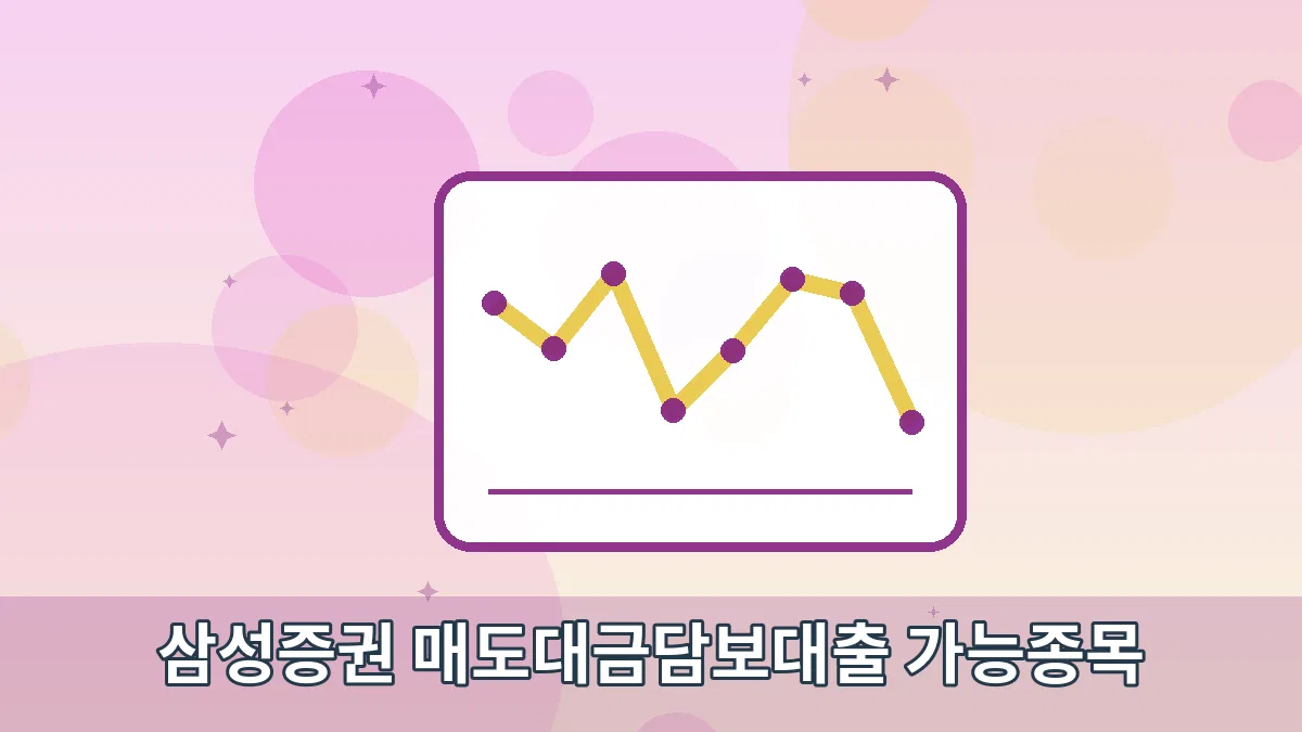 삼성증권 매도대금담보대출 가능종목 안내 이미지 2