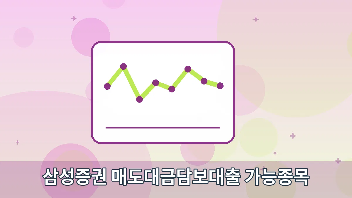 삼성증권 매도대금담보대출 가능종목 안내 이미지 3
